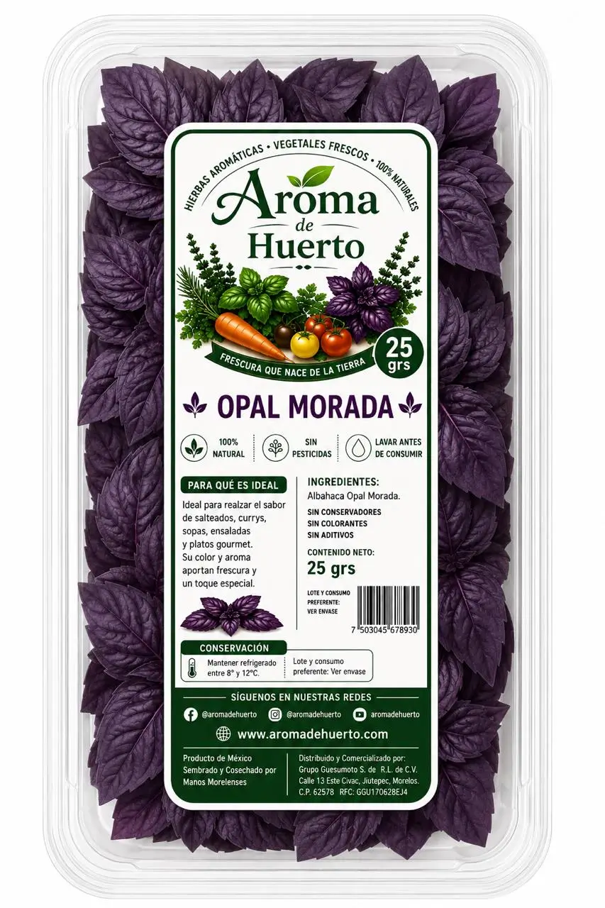 Albahaca Opal Morada Aroma de Huerto